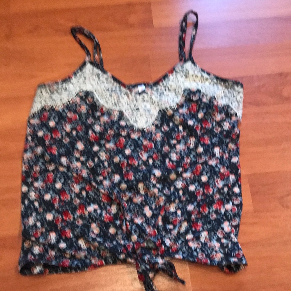 Xhilaration brand Floral Lace Trim Women's Top